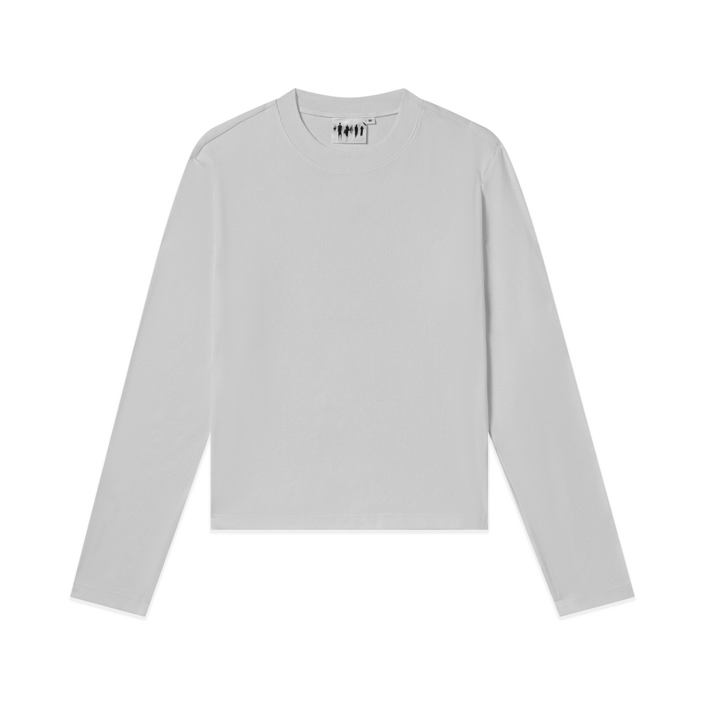'Tandem' Cream Ribbed Long sleeve